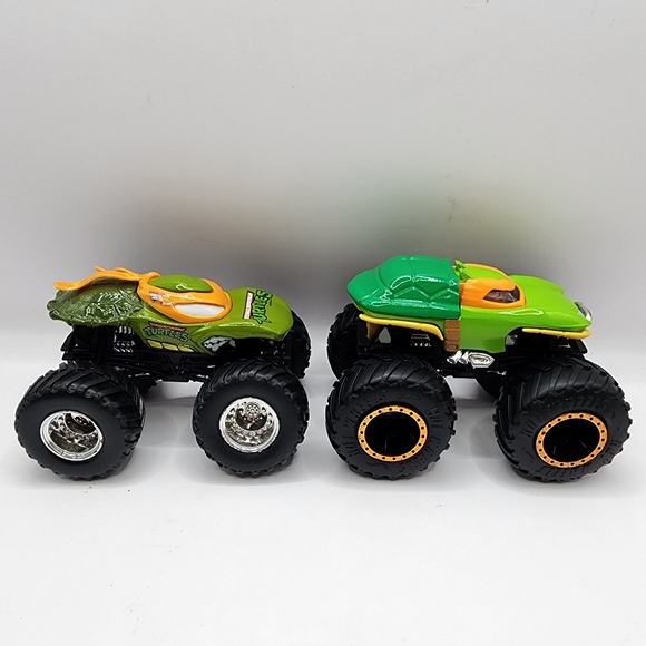 Hot Wheels Other - 2 Monster Jam TMNT Michelangelo Die-cast Monster Trucks Lot